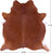Brown Natural Cowhide Rug - X-Large 7' 2"H x 6' 9"W