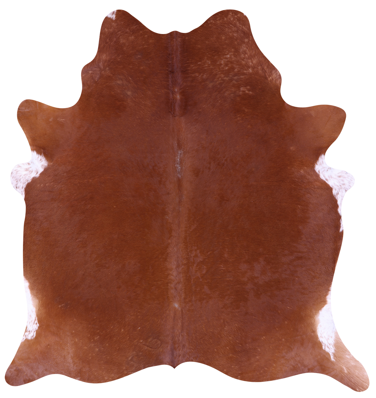 Brown Natural Cowhide Rug - X-Large 7' 2"H x 6' 9"W