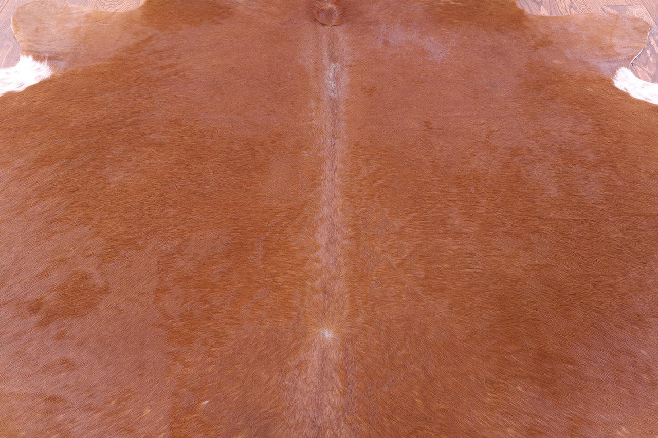 Brown Natural Cowhide Rug - X-Large 7' 2"H x 6' 9"W