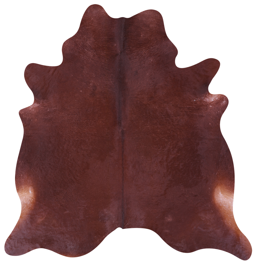 Brown Natural Cowhide Rug - X-Large 7' 1"H x 6' 9"W