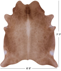 Thumbnail for Light Brown Natural Cowhide Rug - X-Large 7' 7