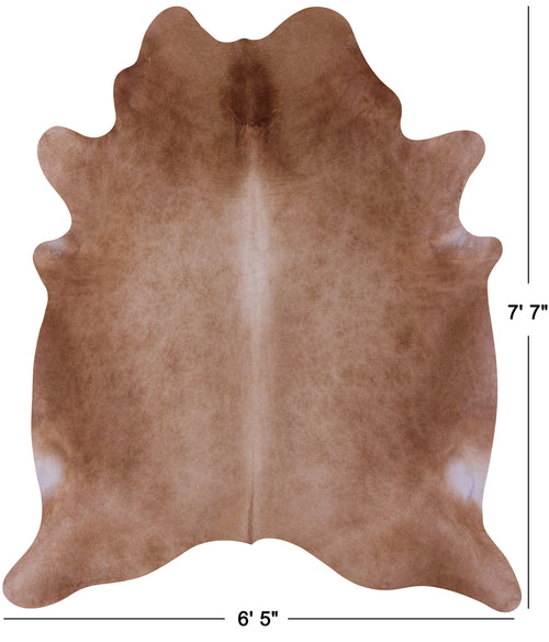 Light Brown Natural Cowhide Rug - X-Large 7' 7