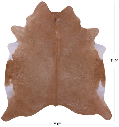 Light Brown Natural Cowhide Rug - XX-Large 7' 9