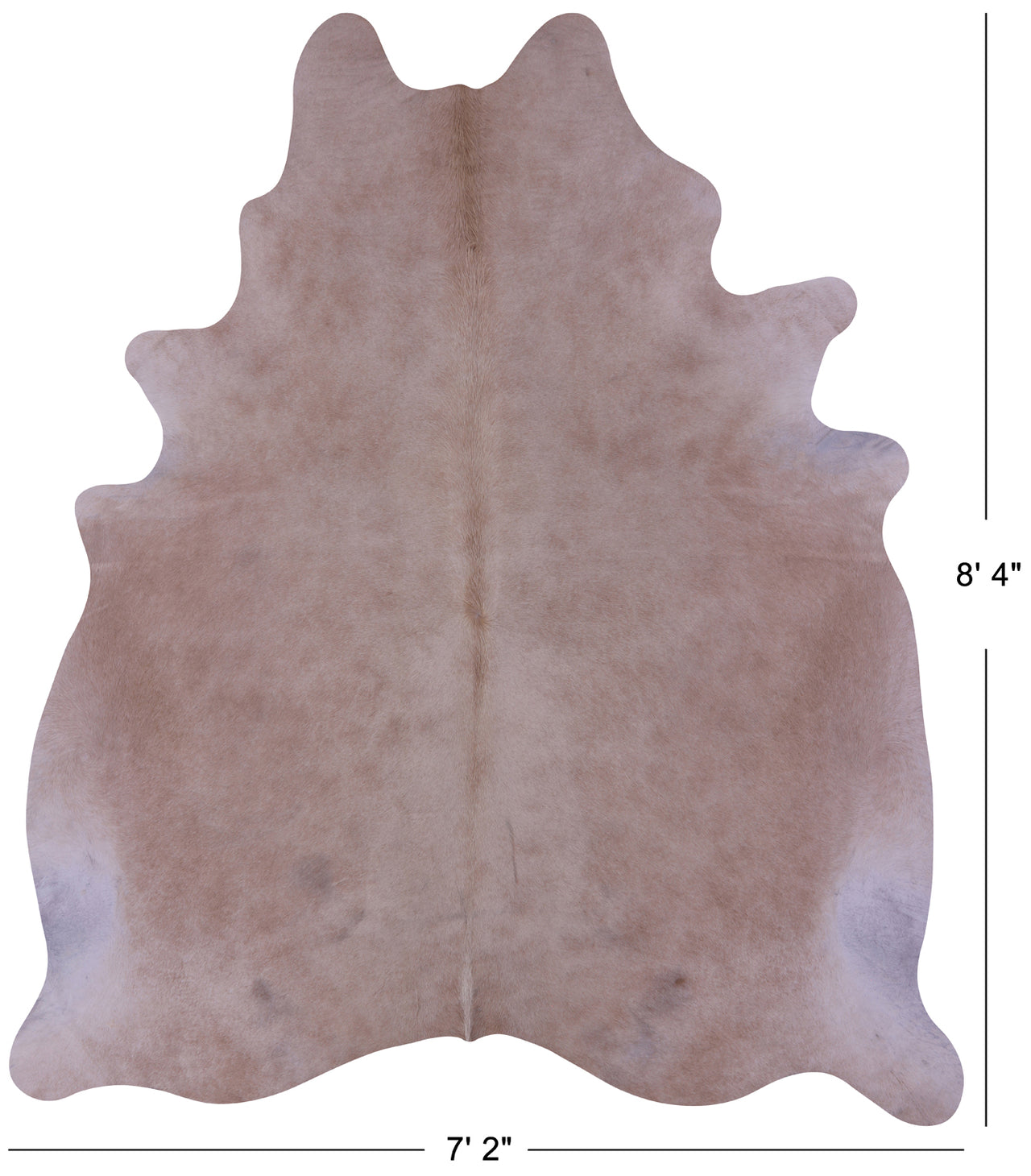 Beige Natural Cowhide Rug - XX-Large 8' 4"H x 7' 2"W