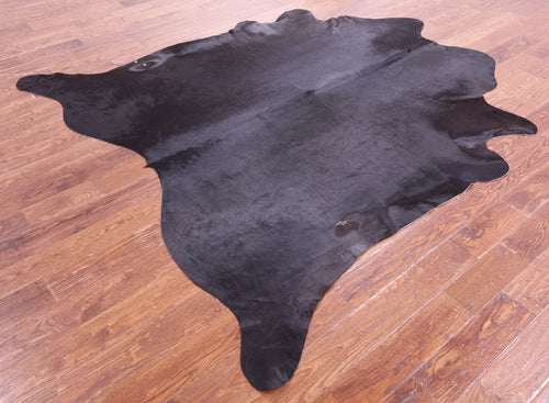 Black Natural Cowhide Rug - XX-Large 7' 8