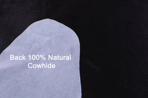 Black Natural Cowhide Rug - XX-Large 7' 8