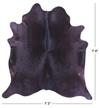 Thumbnail for Black Natural Cowhide Rug - XX-Large 7' 8