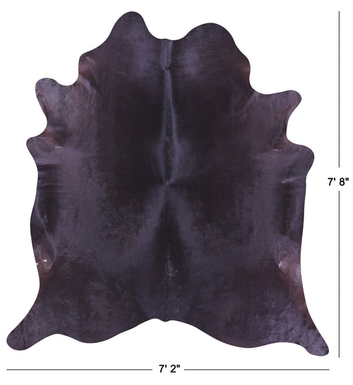 Black Natural Cowhide Rug - XX-Large 7' 8