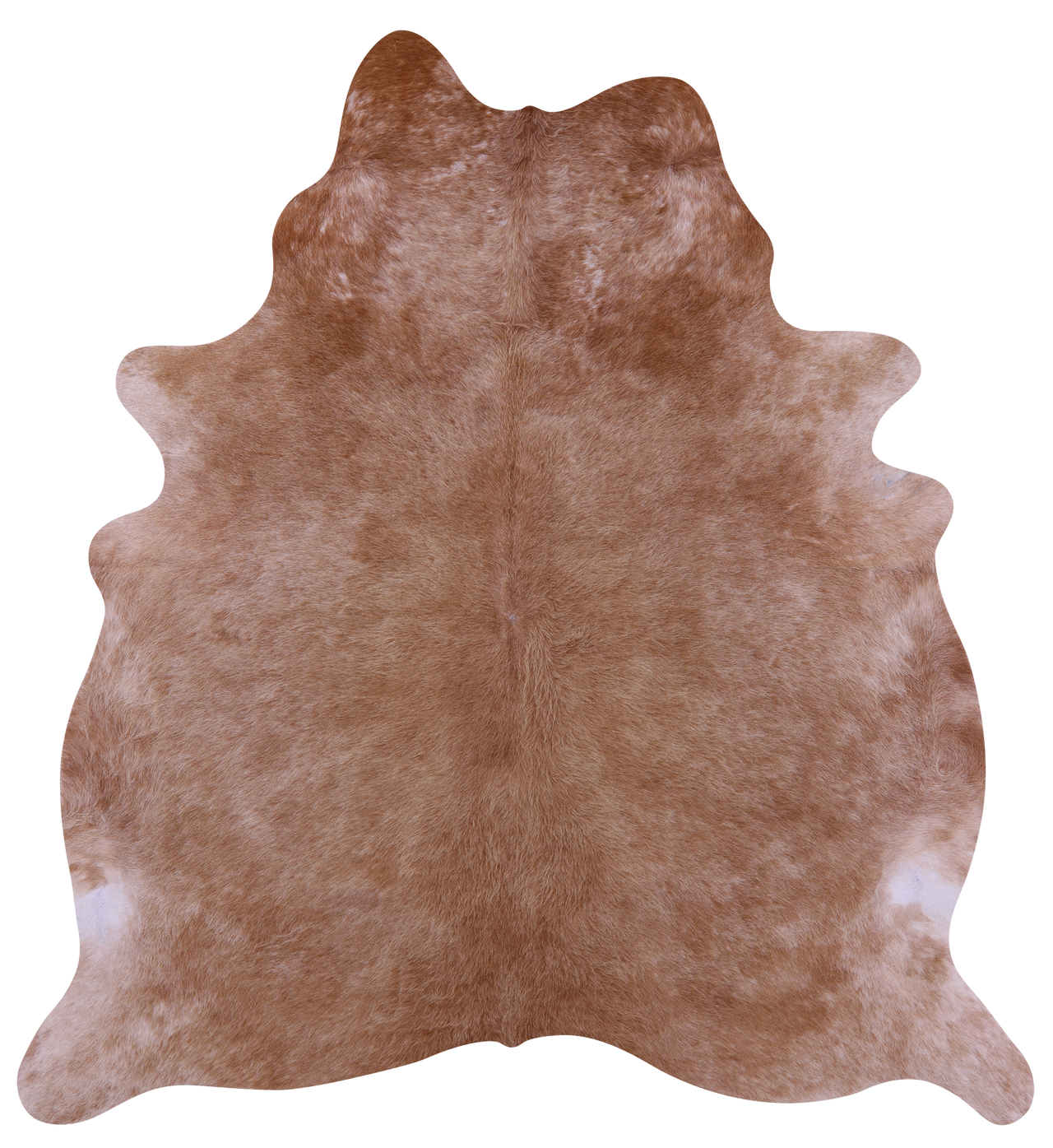 Light Brown Natural Cowhide Rug - X-Large 7' 0"H x 6' 6"W