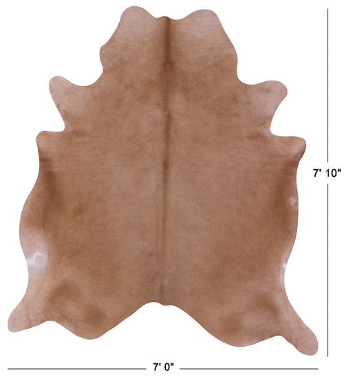 Light Brown Natural Cowhide Rug - XX-Large 7' 10