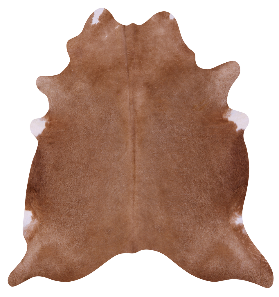 Light Brown Natural Cowhide Rug - XX-Large 7' 8"H x 7' 3"W