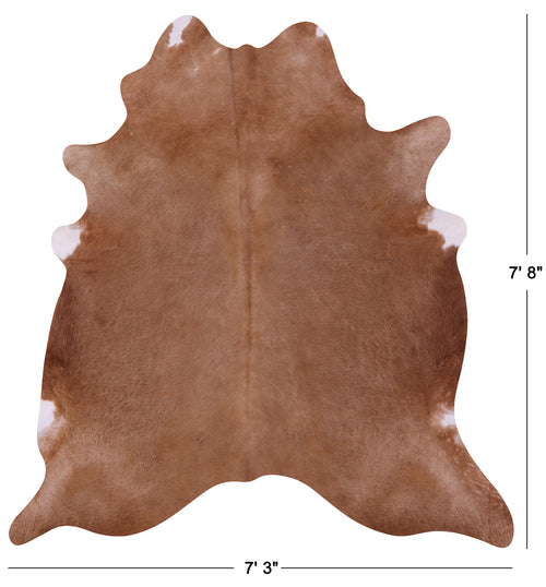Light Brown Natural Cowhide Rug - XX-Large 7' 8
