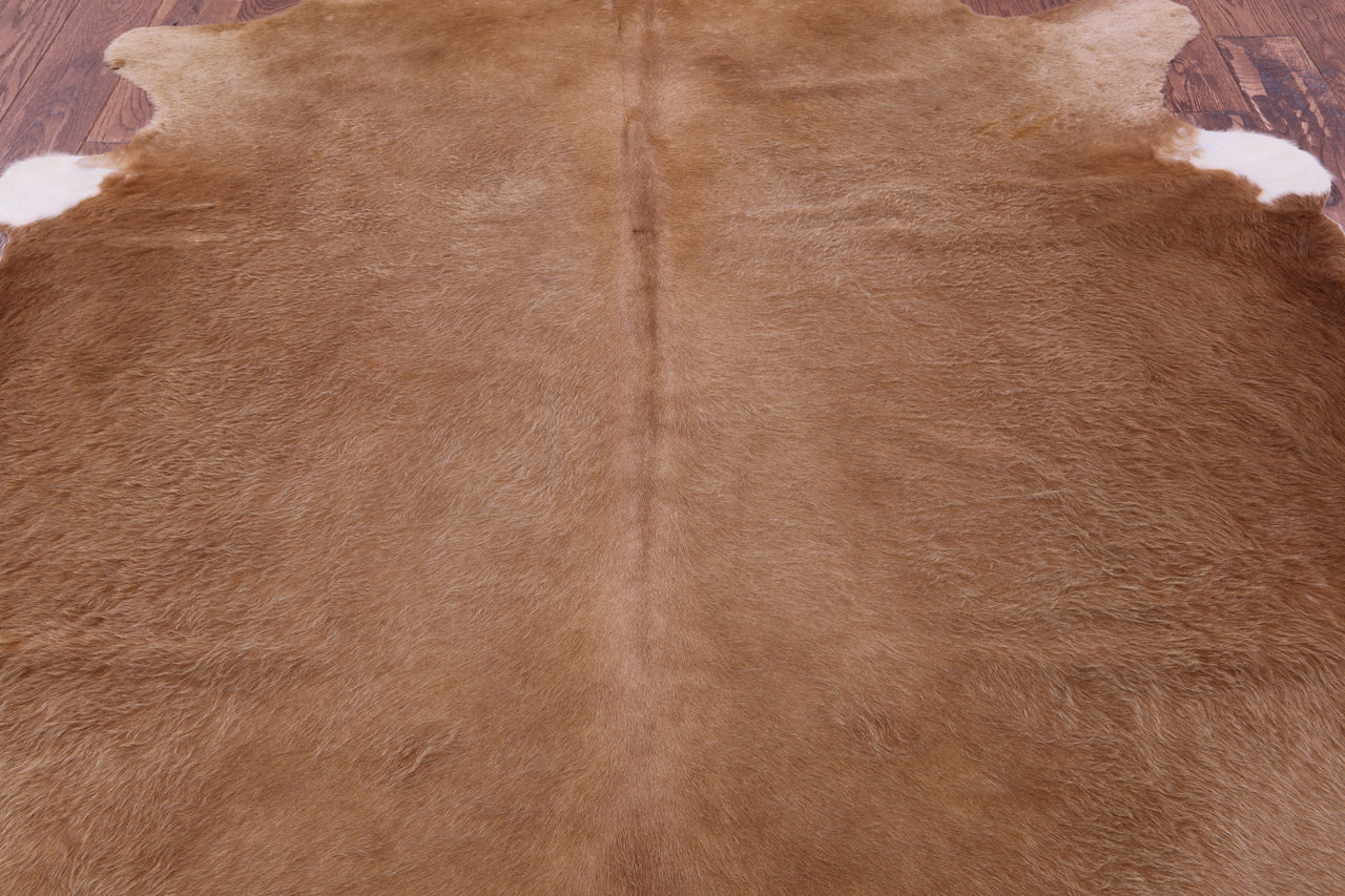 Light Brown Natural Cowhide Rug - XX-Large 7' 8"H x 7' 3"W