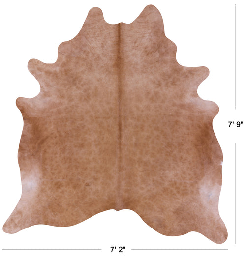 Light Brown Natural Cowhide Rug - XX-Large 7' 9