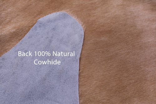 Light Brown Natural Cowhide Rug - X-Large 7' 3