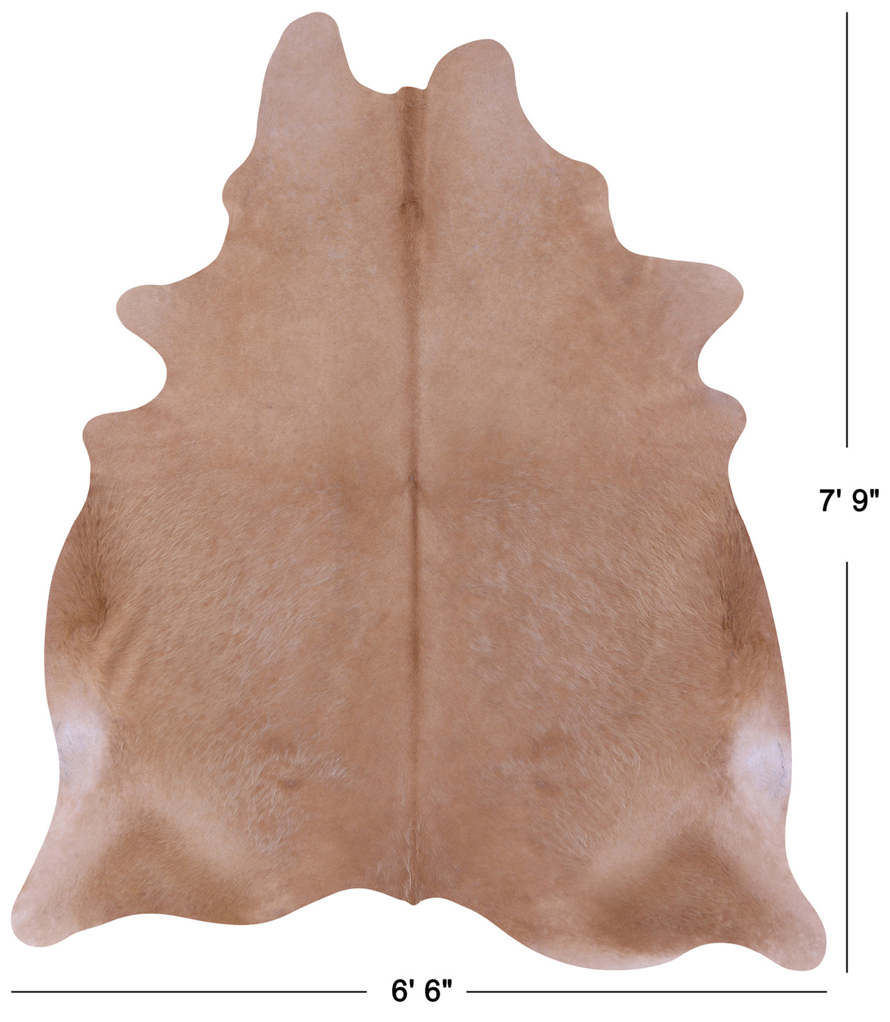 Light Brown Natural Cowhide Rug - XX-Large 7' 9"H x 6' 6"W