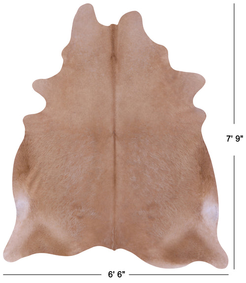 Light Brown Natural Cowhide Rug - XX-Large 7' 9