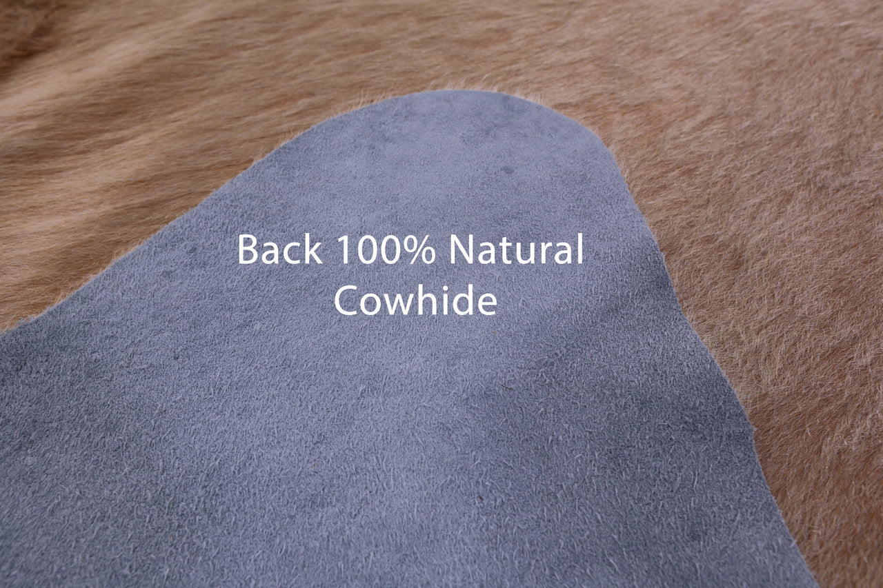 Light Brown Natural Cowhide Rug - XX-Large 7' 9"H x 6' 6"W