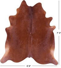 Thumbnail for Brown Natural Cowhide Rug - X-Large 7' 3