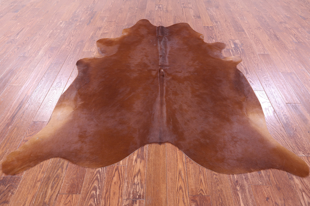 Brown Natural Cowhide Rug - X-Large 7' 3"H x 6' 6"W