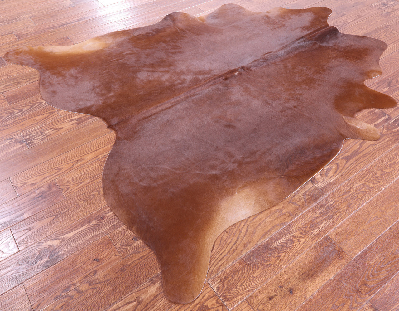 Brown Natural Cowhide Rug - X-Large 7' 3"H x 6' 6"W