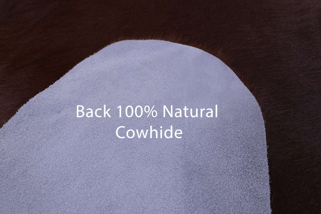 Brown Natural Cowhide Rug - X-Large 7' 3"H x 6' 6"W