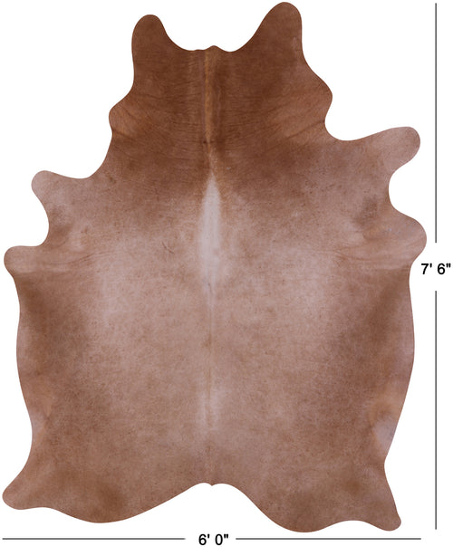 Light Brown Natural Cowhide Rug - X-Large 7' 6