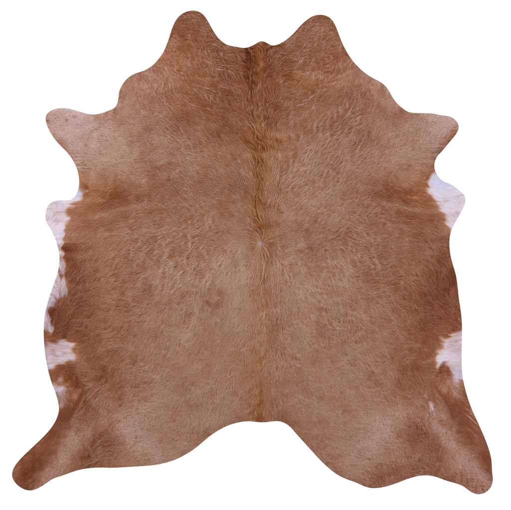 Light Brown Natural Cowhide Rug - Large 6' 10"H x 6' 8"W