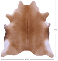 Thumbnail for Light Brown Natural Cowhide Rug - X-Large 7' 5