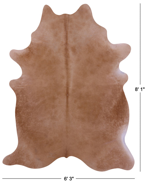 Light Brown Natural Cowhide Rug - XX-Large 8' 1