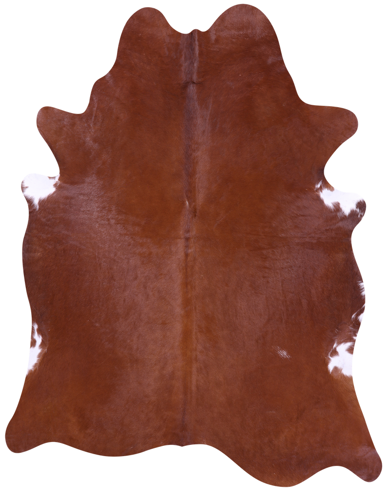 Brown Natural Cowhide Rug - X-Large 7' 4"H x 5' 9"W