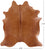Brown Natural Cowhide Rug - X-Large 7' 5"H x 6' 8"W
