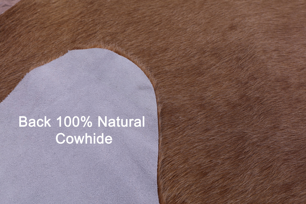 Brown Natural Cowhide Rug - XX-Large 8' 0"H x 6' 10"W