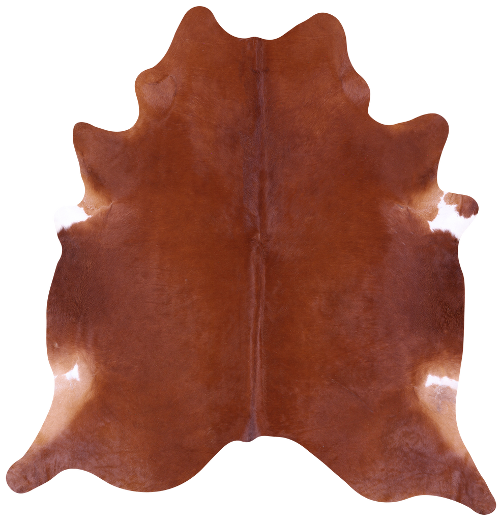 Brown Natural Cowhide Rug - XX-Large 7' 9"H x 7' 7"W
