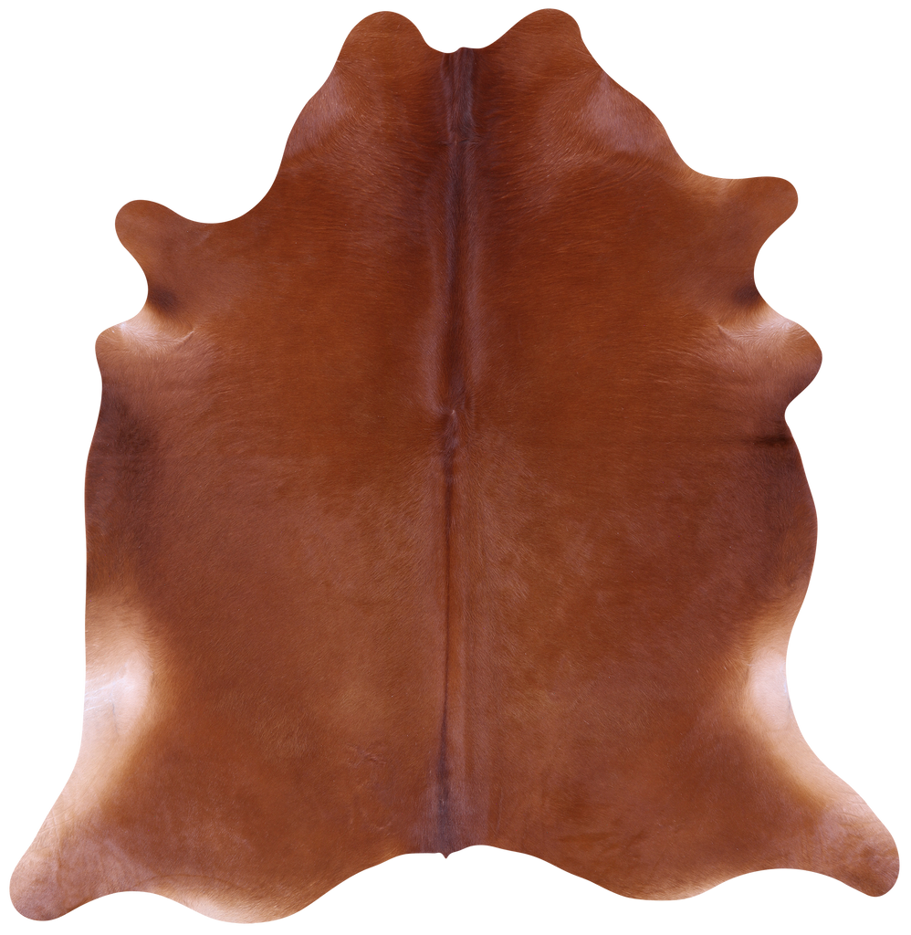 Brown Natural Cowhide Rug - X-Large 7' 0"H x 6' 9"W