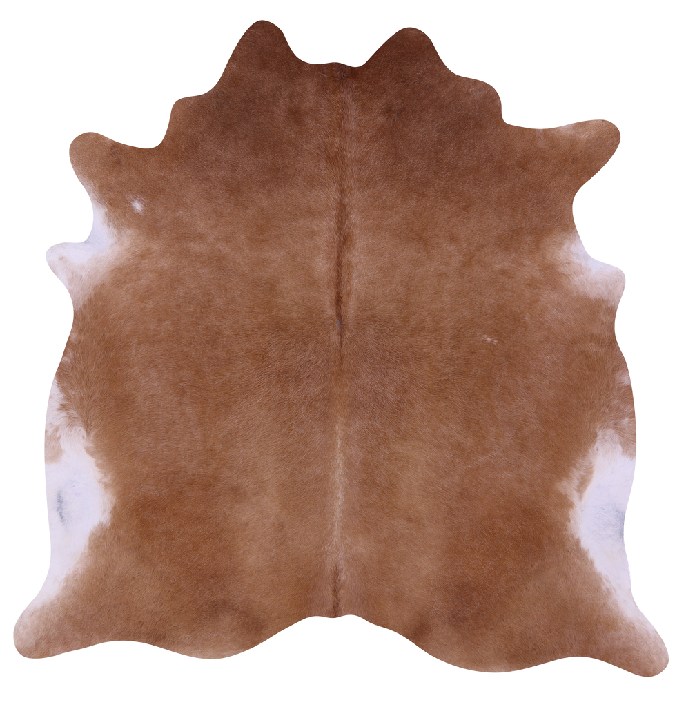 Light Brown Natural Cowhide Rug - X-Large 7' 3"H x 7' 1"W