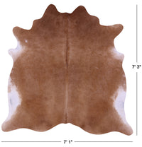 Thumbnail for Light Brown Natural Cowhide Rug - X-Large 7' 3