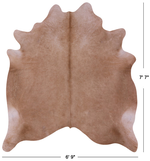Light Brown Natural Cowhide Rug - X-Large 7' 7