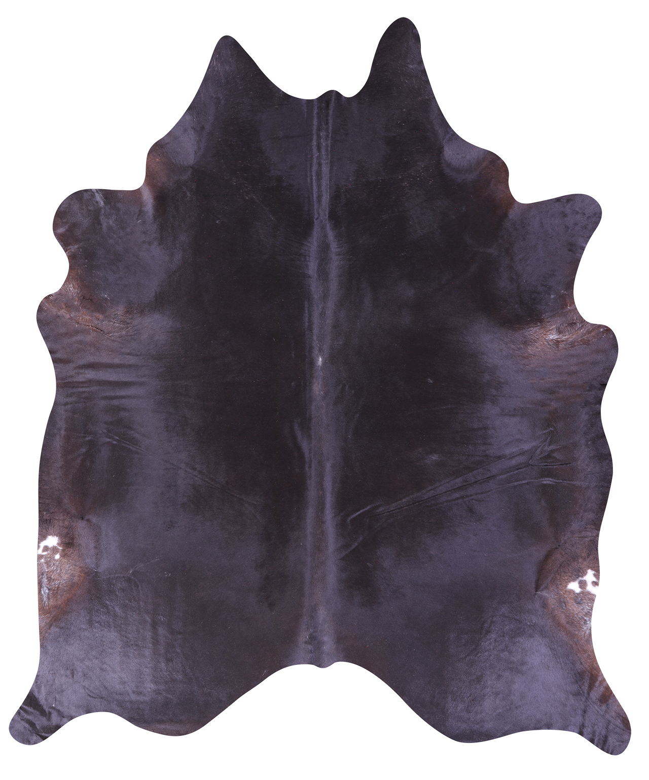 Black Natural Cowhide Rug - XX-Large 8' 7"H x 7' 3"W