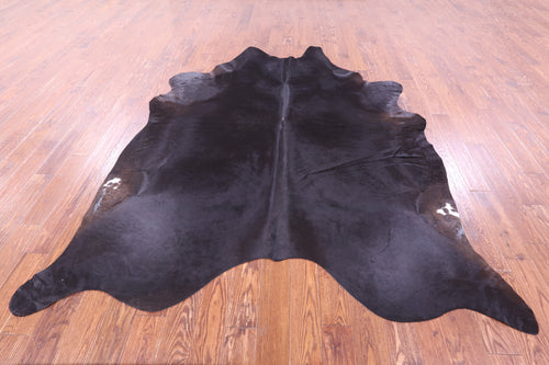 Black Natural Cowhide Rug - XX-Large 8' 7