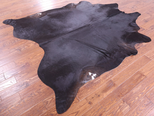 Black Natural Cowhide Rug - XX-Large 8' 7