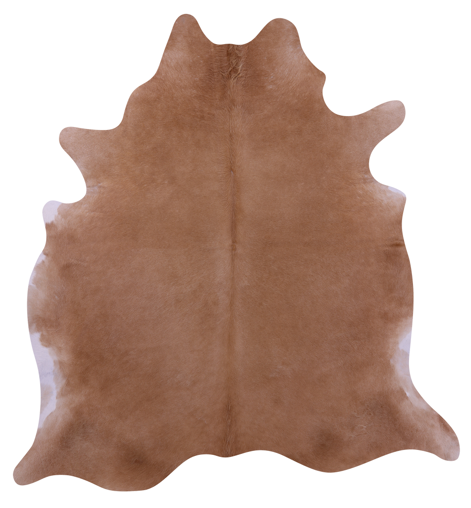 Light Brown Natural Cowhide Rug - X-Large 7' 7"H x 7' 0"W
