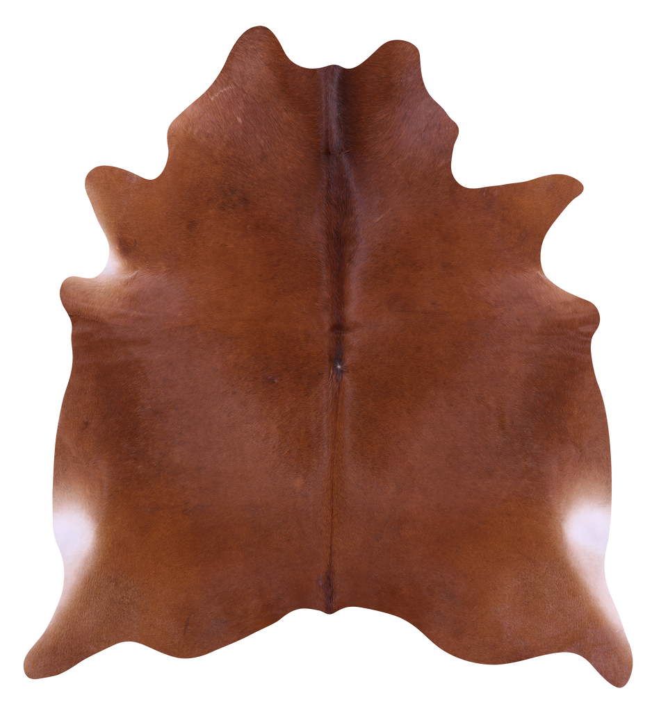 Brown Natural Cowhide Rug - X-Large 7' 0"H x 6' 5"W