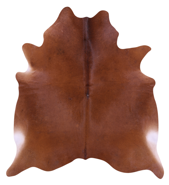 Brown Natural Cowhide Rug - X-Large 7' 0"H x 6' 5"W