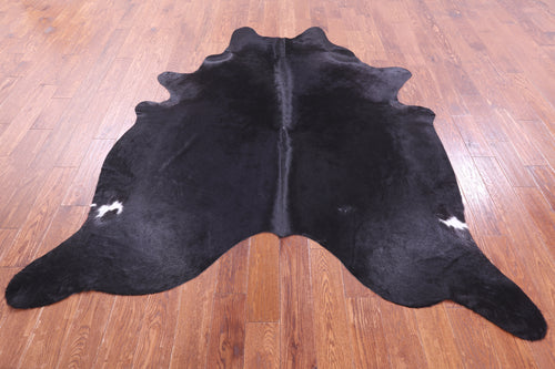 Black Natural Cowhide Rug - XX-Large 7' 8