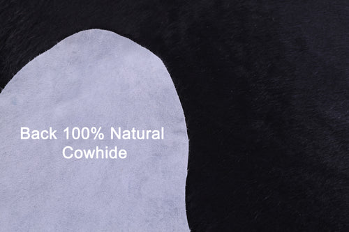 Black Natural Cowhide Rug - XX-Large 7' 8