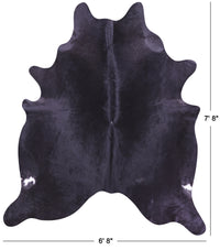 Thumbnail for Black Natural Cowhide Rug - XX-Large 7' 8