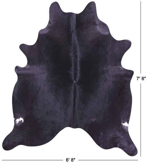 Black Natural Cowhide Rug - XX-Large 7' 8