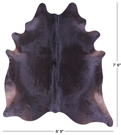 Black Natural Cowhide Rug - X-Large 7' 6