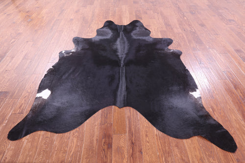 Black Natural Cowhide Rug - XX-Large 7' 8
